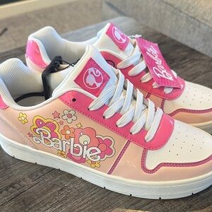 💘"Barbie" Retro Floral Pink and White Shoes